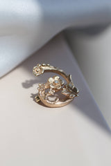 broche med blomster og sommerfugle, håndlavet af dansk guldsmed erik sørensen, pompus, kunsthåndværk, kan laves af gammelt guld, daydreamer, dagdrømmer